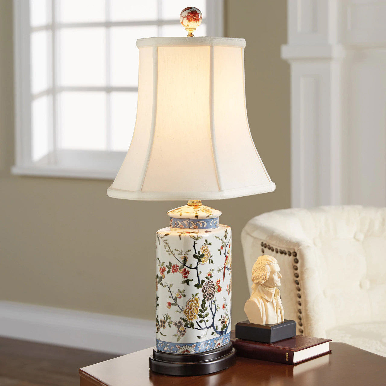 Floral Canister Lamp