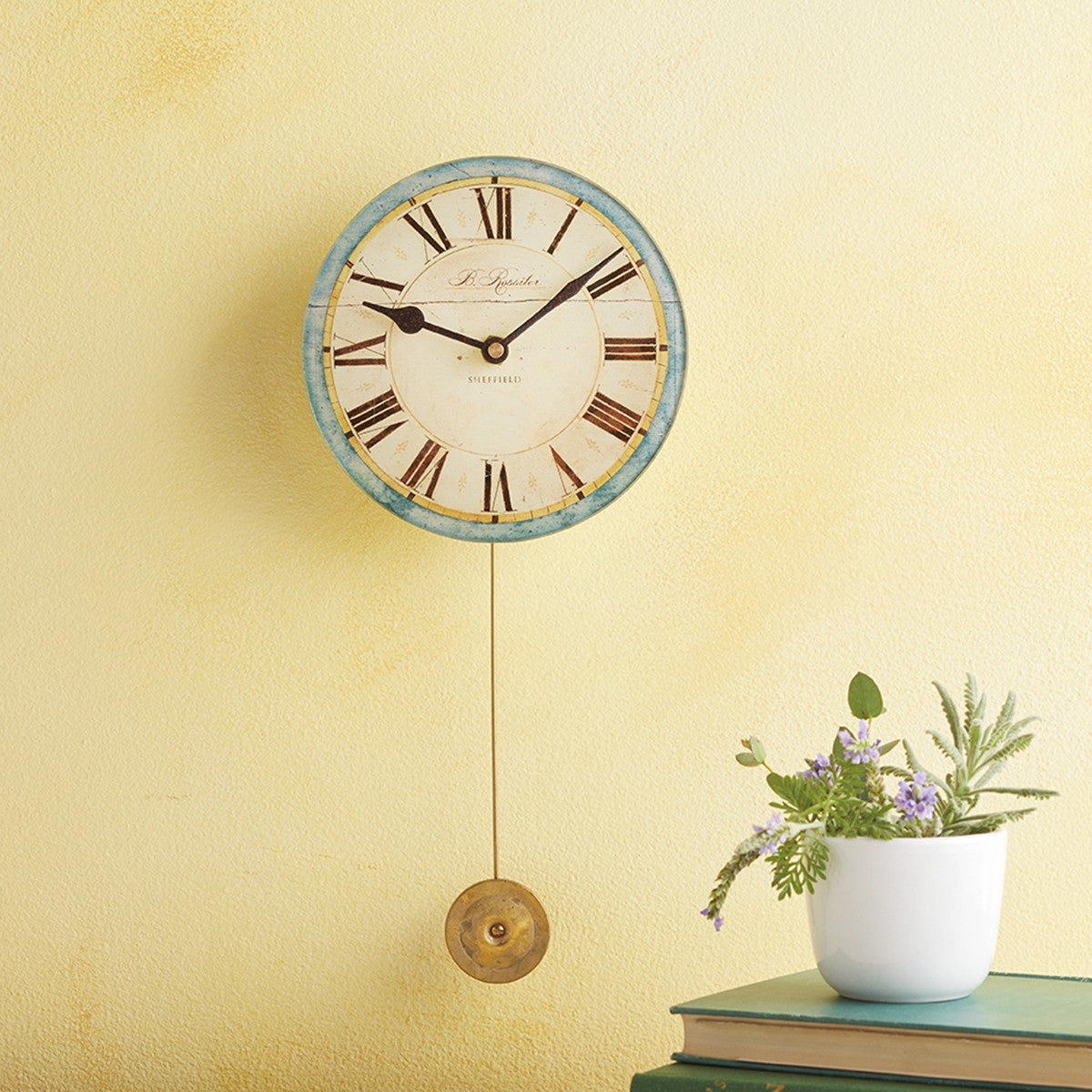 French Glass Wall Clock