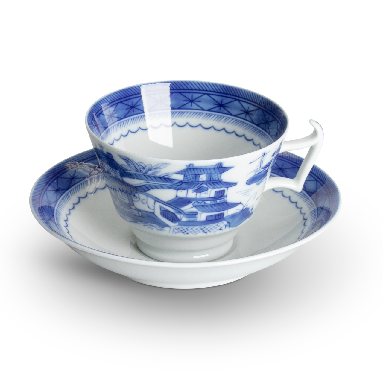 Blue Canton Tea Cup & Saucer