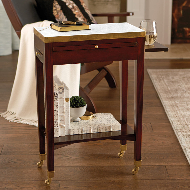 Monticello Parisian Marble Top Side Table