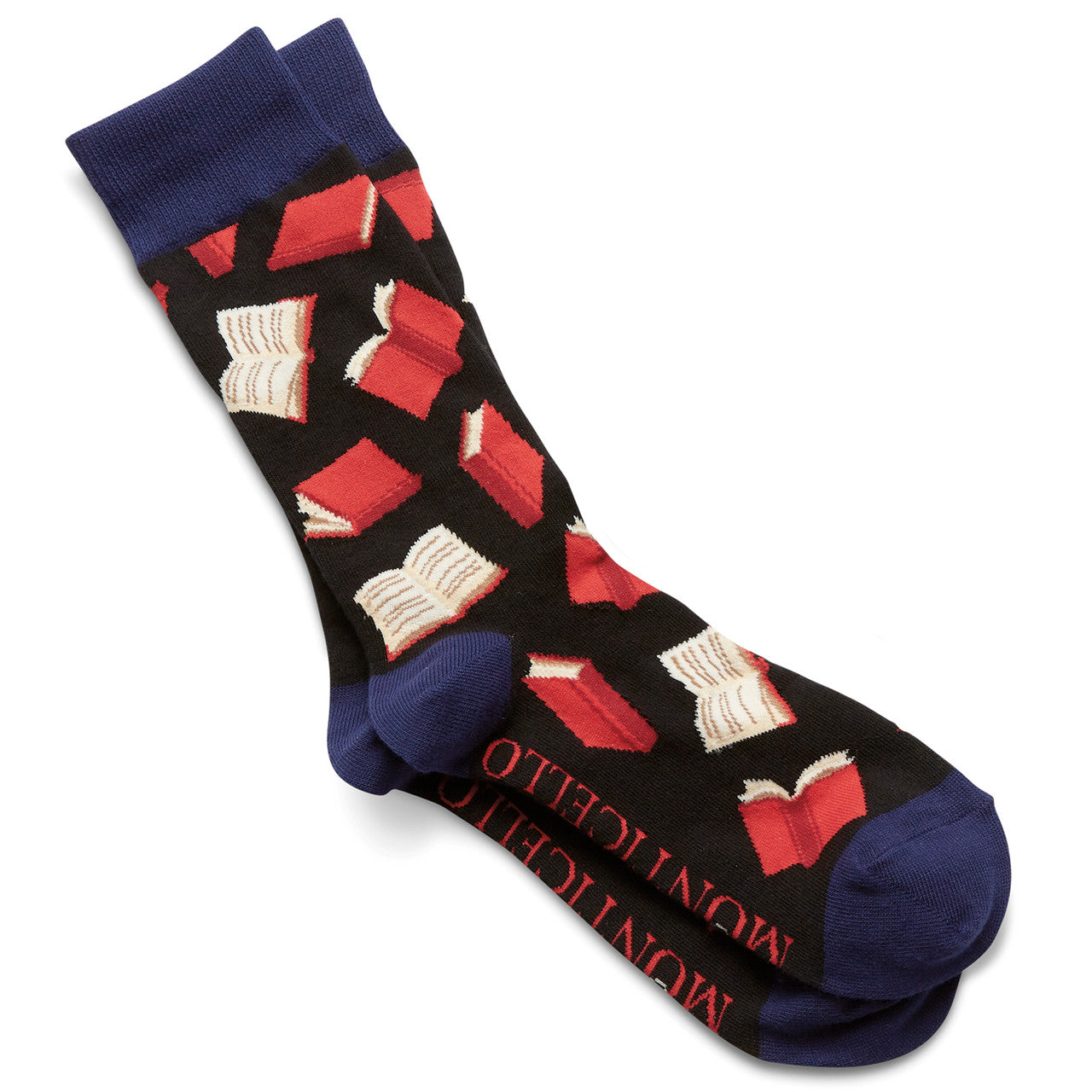 Monticello Book Quote Socks