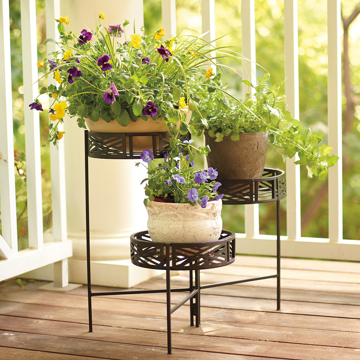 Monticello Folding Metal Plant Stand