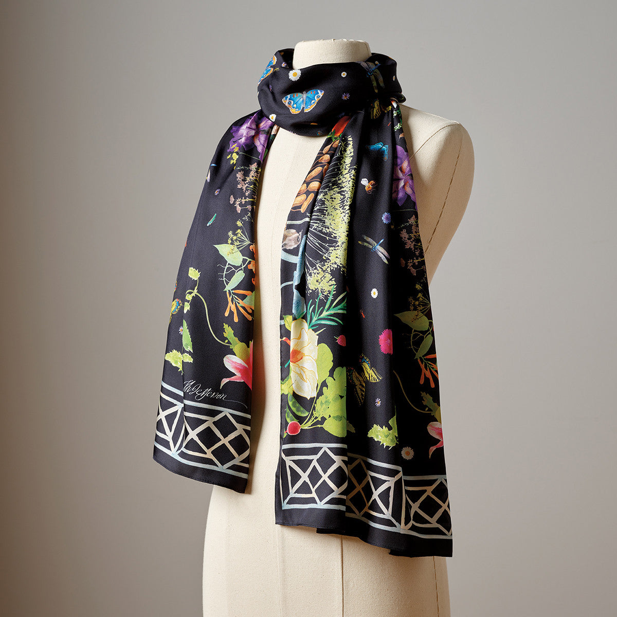 Monticello Flora & Fauna Scarf