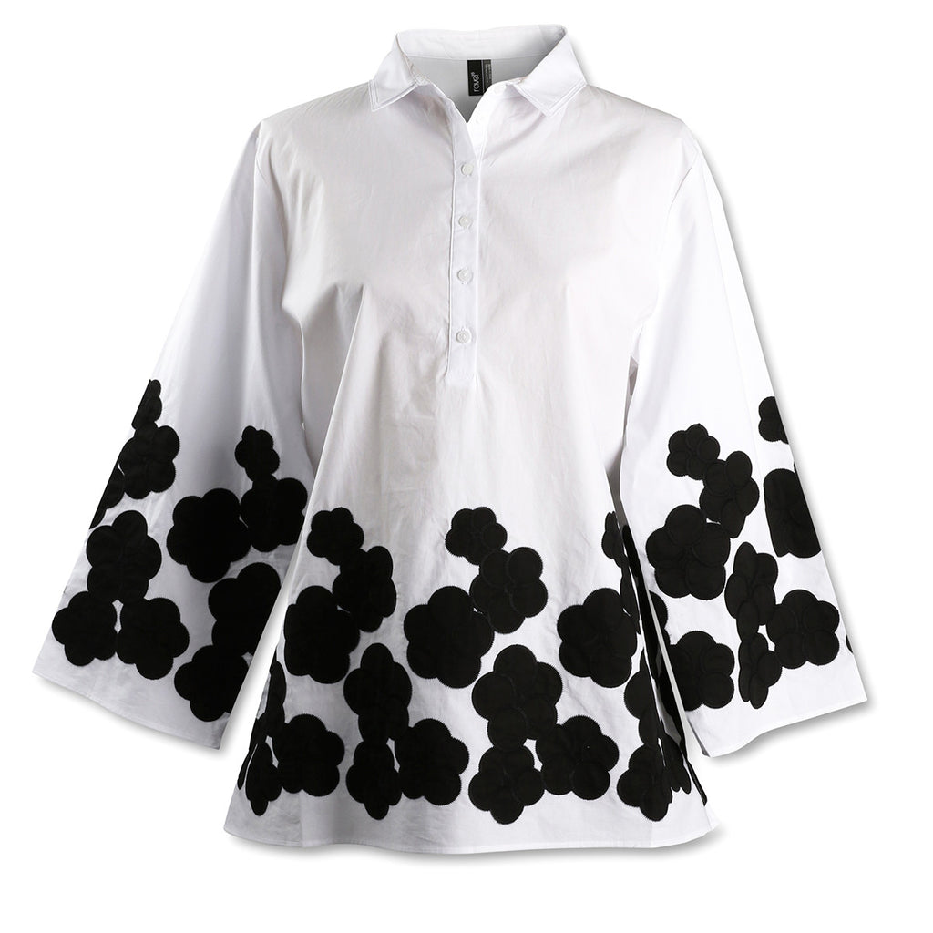 Women's Black and White Blouse