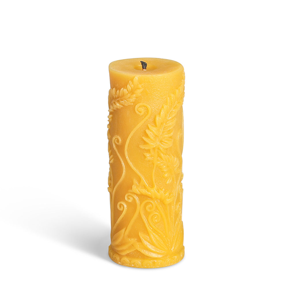 Monticello Beeswax Botanical Pillar Candle