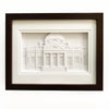 Monticello Framed Paper Sculpture