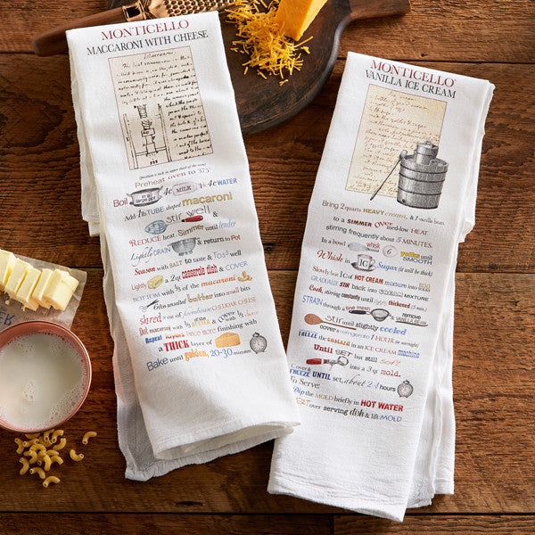 Jefferson's Recipe Cotton Dish Towel Set