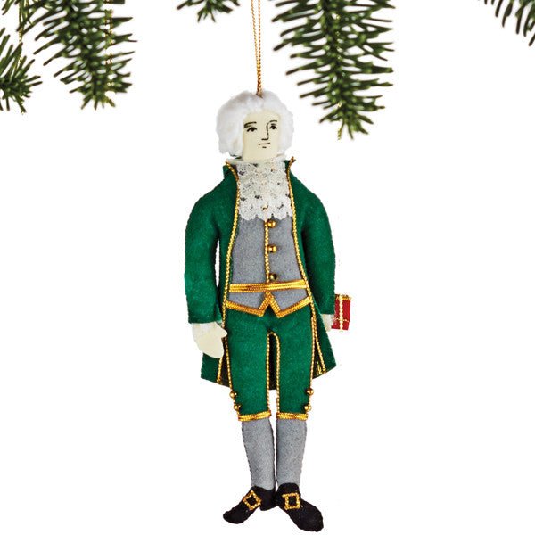 Embroidered Thomas Jefferson Ornament