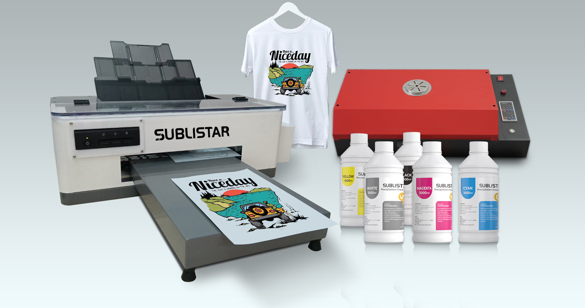 Sublistar-New A3 Desktop DTF Printer with Manual Curing Oven