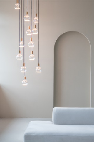 Videlamp woonkamer hoog plafond design lamp