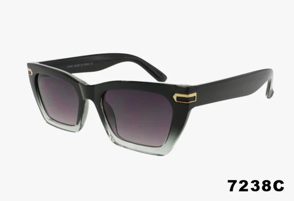 7238C - Wholesale Classic Medium Rectangular Shaped Sunglasses