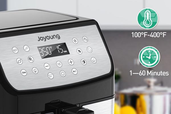 Joyoung JY-570 5.8 qt Multi Tasker 8 Double Basket Air Fryer w/ LED Touchscreen