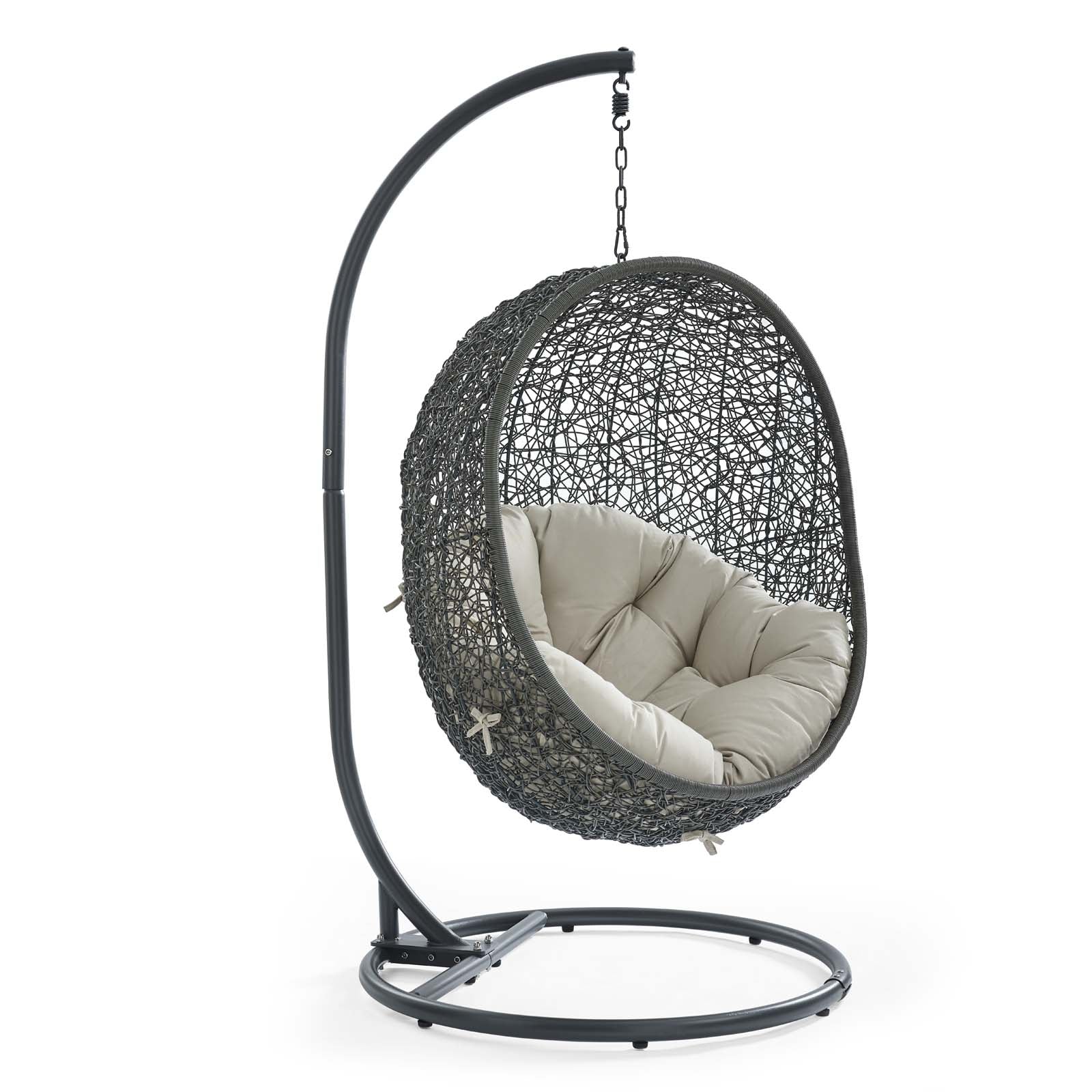 modway hide outdoor patio swing chair