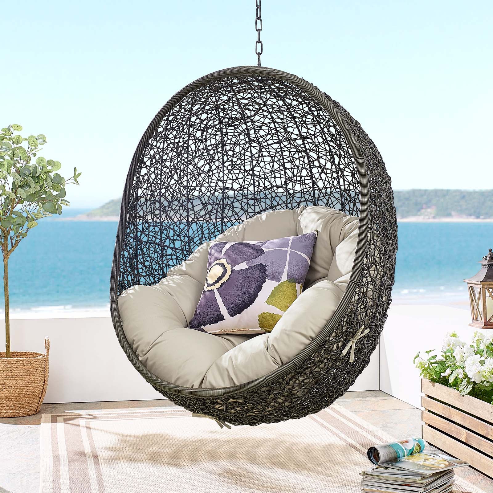 hide outdoor patio swing chair