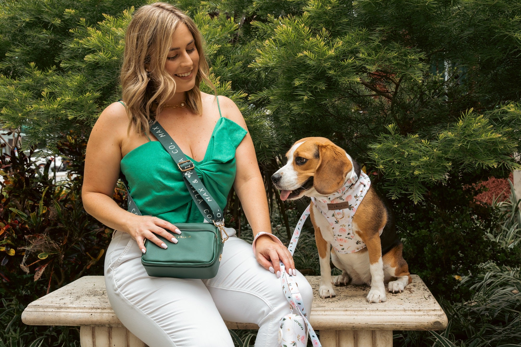 Founder Maxine with her beagle, Mila