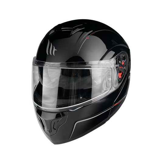 Casque Moto Modulable Homologué P/J Mt Casque ATOM sv SKILL A1 Noir Mat  Vente en Ligne 