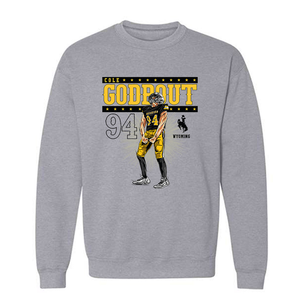 Wyoming - NCAA Football : Cole Godbout - Caricature Sweatshirt