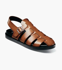 Cognac Men's Sandals Montego Slingback Buckle Sandals Style No: 25659-221 - DESIGN MENSWEAR