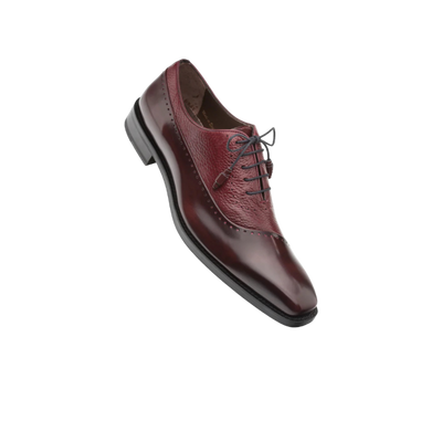 Burgundy Glossy Patent Lace Up Mens Oxfords Loafers Dress