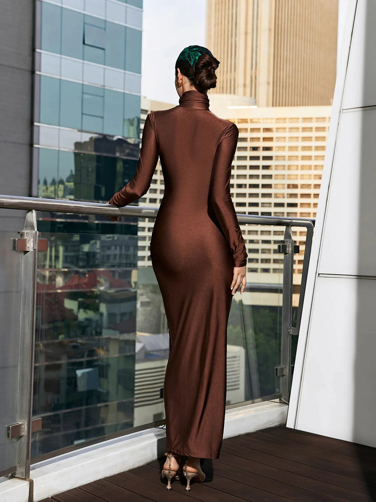 Chocolate Brown Bodycon Adeline Gown