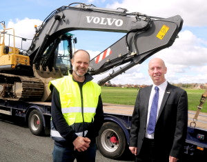 Duncan Ross Land Drainage in Bolton with Cllr Nick Peel at Hulton Lane playing fields (2)