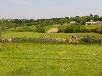 looking back down the par 4 before construction