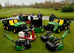 Branston Golf & Country Clubâ€™s director of golf Richard Odell, area sales manager James Robson of John Deere dealer Henton & Chattell, the clubâ€™s managing director Ben Laing and course manager Gavin Robson, with the new course maintenance equipment.
