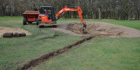 Speedcut built a new pond and bunkers at The Leatherhead Golf Club, Surrey   Copy DSC 0572