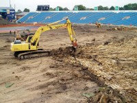 Photo 2 - Reducing the level of clay subsoil base at the Kirkstall Lane end of the outfield.jpg