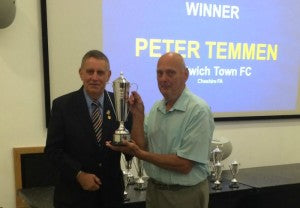 Pete Temmen Nantwich Town groundsman