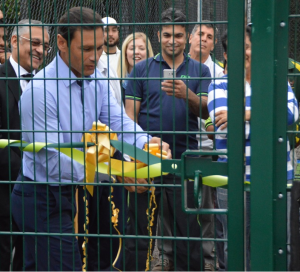 Former England captain Mark Ramrpakash officially opened the nets