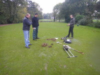 Investigating tee construction materials with an intact soil corer Fulwell GC