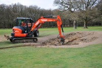 Speedcut create a new bunker at The Leatherhead Golf Club, Surrey DSC 0566