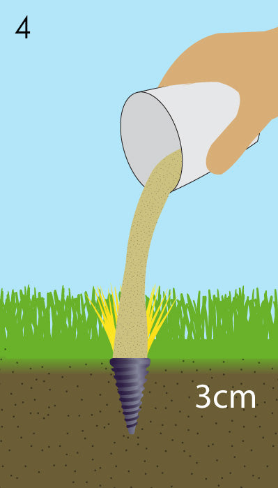 Step4 Installation of Plifix Grass Tufts