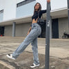 Load image into Gallery viewer, Woman Jeans Streetwear Vintage Quality Fashion Harajuku Straight Pants High Waist Clothes Wide Leg Denim Clothing Blue luxurysteps
