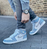 Load image into Gallery viewer, Custom Blue White Jordan 1 High Q ( Customs And Box ), Jordan 1 Sneakers Active sneakeronline