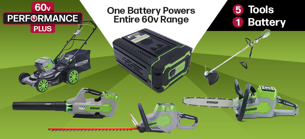 60v Performance Plus range of cordless garden tools