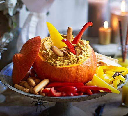 Pumpkin with autumn foods