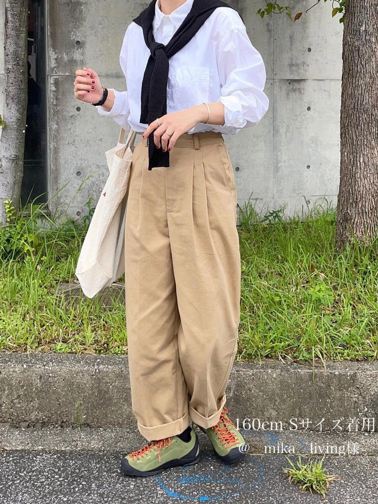 natiam high waist tuck chino ハイウエストタックチノ