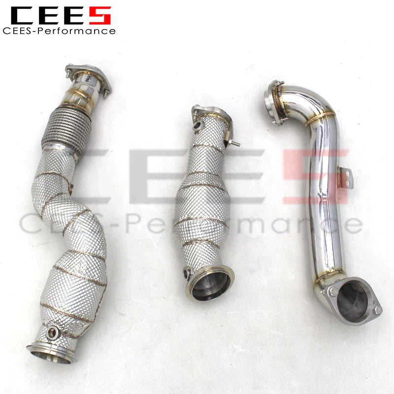 CEES Exhaust Downpipe Catalytic converter with catalyst High flow catted downpipe Exhaust Pipe For BMW M2 G87 3.0T 2023