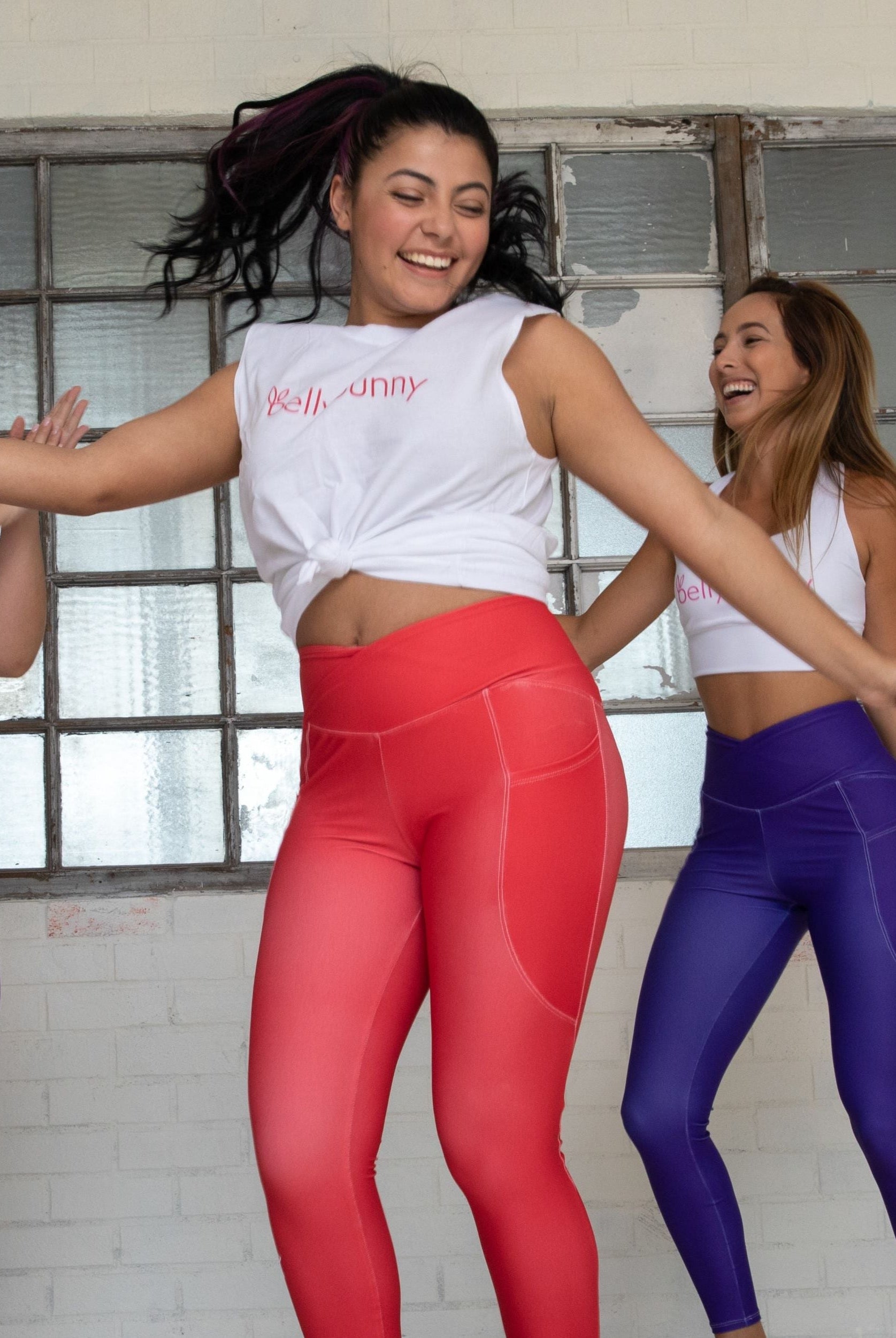 Women's Black Crossover Leggings - Activewear & Leggings | Bellybunny