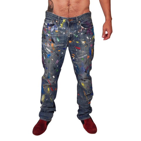 Damian Elwes - Hand Painted Jeans