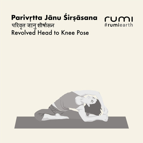 PARIVṚTTA JĀNU ŚIRṢĀSANA (回転した頭から膝のポーズ)