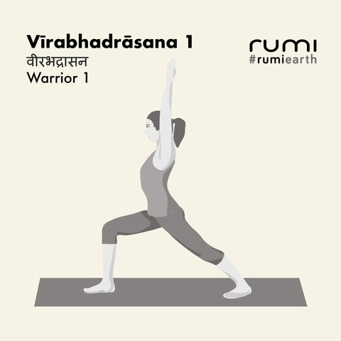 Vīrabhadrāsana 1 - Warrior 1