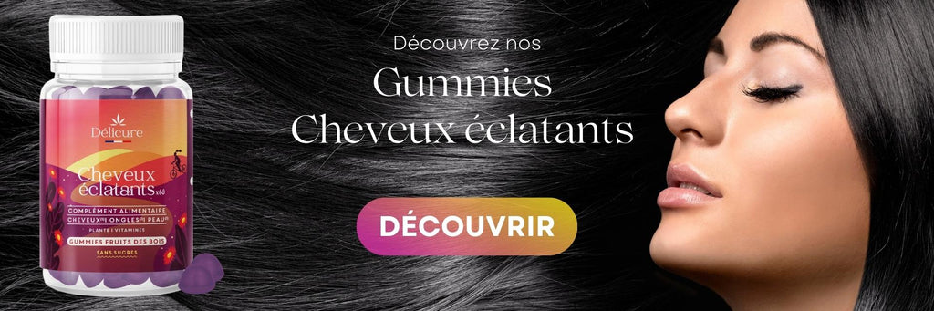 Découvrez nos gummies Cheveux Eclatants pour prendre soin de vos cheveux en hiver !