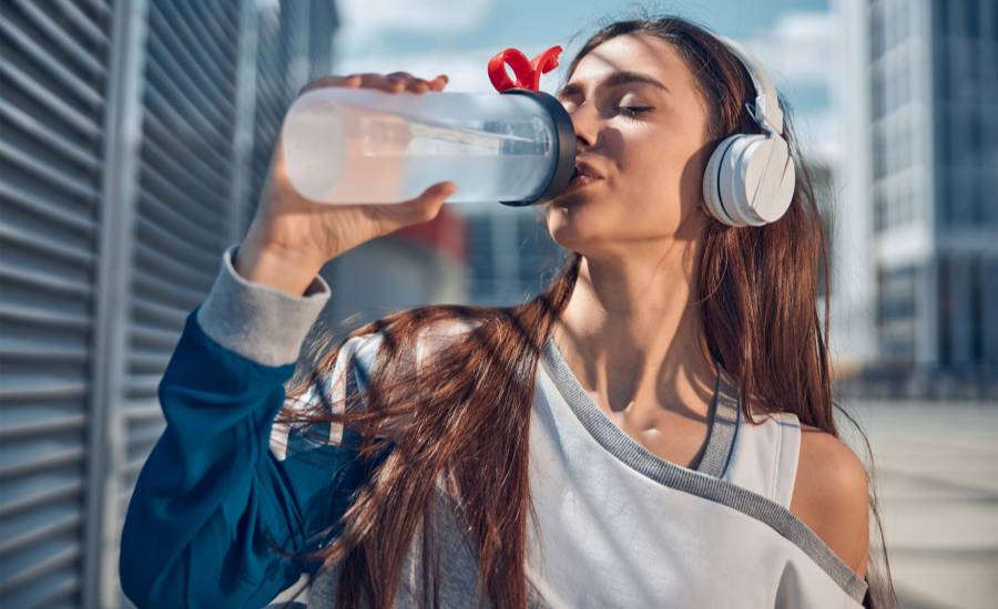 Stay hydrated enough to stay in shape.