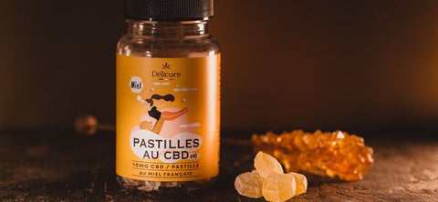 Les bonbons au cbd au miel de délicure sont fabriqués avec du CBD de haute qualité et du miel français