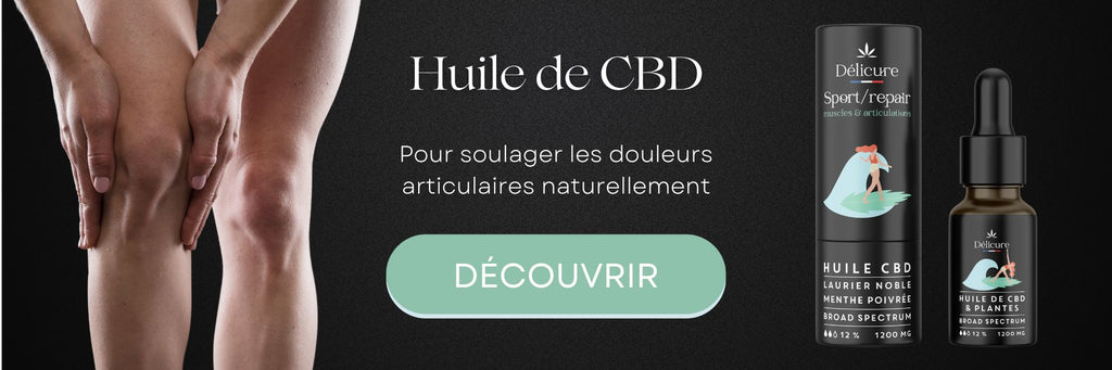 Spotlight on our CBD oil to relieve your joint and muscle discomfort. Delicure's anti-pain CBD oil is an organic CBD oil enriched with broad-spectrum noble laurel CBD. This natural and effective formula quickly relieves pain