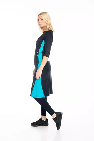 Black and Turquoise Leah Set by Chanabana Modest Activewear