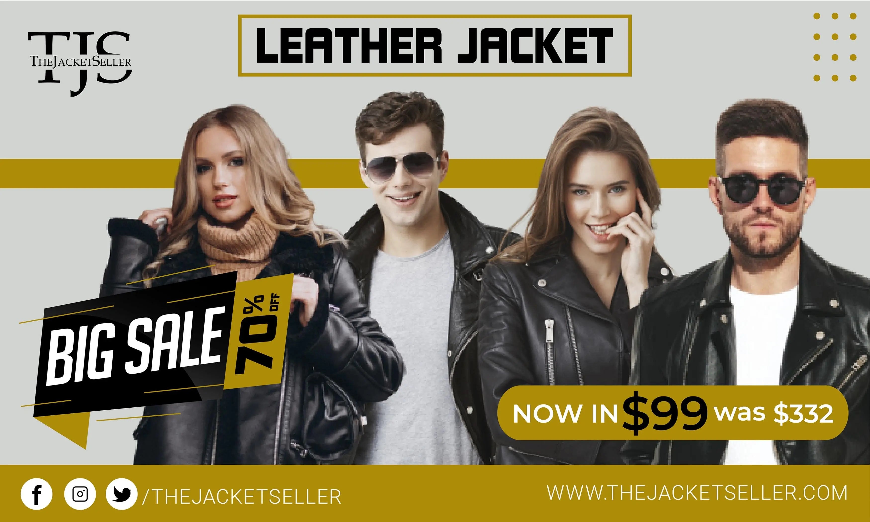 Leather Jacket Just in $99